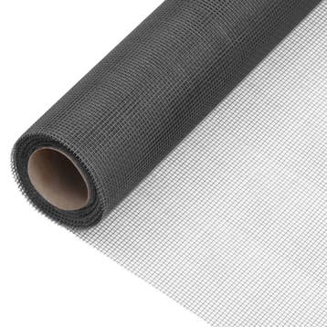 vidaXL Gaas 112x2000 cm glasvezel zwart, Tuin en Terras, Verzenden, Nieuw