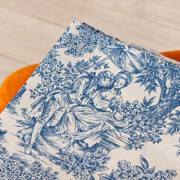 BA065 - Toile de Jouy-stof blauw – 2.8 x 2.5 m - Meubelstof
