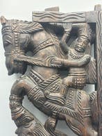 Handgesneden architectonisch paneel - Hout - India - 20e