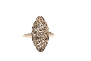 Bague - 18 carats Or jaune - diamants, Bijoux, Sacs & Beauté