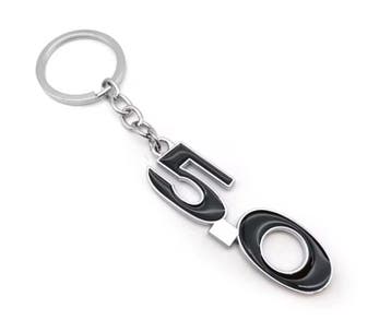 5.0 MUSTANG LOGO KEYCHAIN - CHROME/BLACK, Ophalen of Verzenden