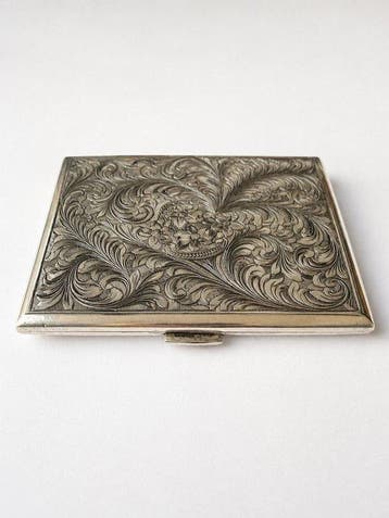 sigaretten dispenser - .800 zilver, Nieuw