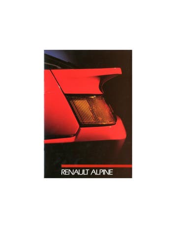 1988 ALPINE V6 BROCHURE NEDERLANDS, Ophalen of Verzenden
