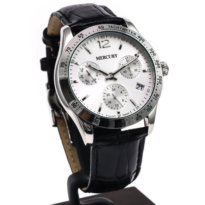 MERCURY - Swiss Made Watch - MEC470-SL-1 - Zonder, Handtassen en Accessoires, Horloges | Heren