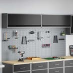 vidaXL Gereedschapskast Set met plank 6 pcs Zwart, Doe-het-zelf en Bouw, Verzenden, Nieuw