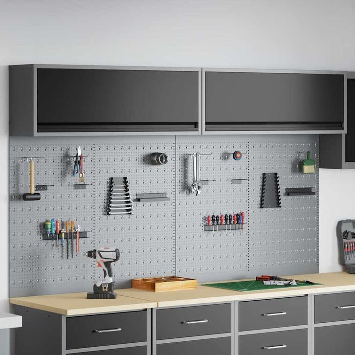 vidaXL Gereedschapskast Set met plank 6 pcs Zwart, Doe-het-zelf en Bouw, Hang- en Sluitwerk, Nieuw, Verzenden