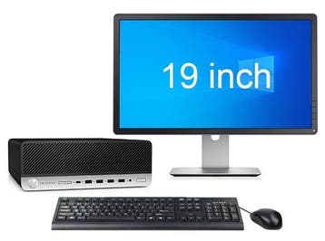 HP ProDesk 600 G4 SFF i5 8e Gen + 19 Monitor + 2 jaar, Ophalen of Verzenden