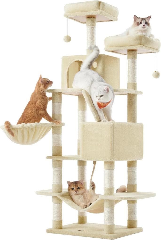 Grote krabpaal - kattenboom - voor katten - hoogte 168 cm, Dieren en Toebehoren, Krabmeubelen, Verzenden