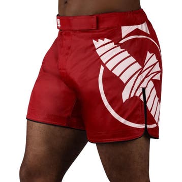 Hayabusa Icon Mid-Length Vechtsport Broek Rood Wit, Kleding | Heren, Sportkleding, Verzenden, Hayabusa, Vechtsport, Rood