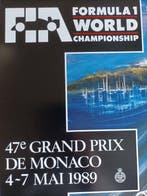 FIA - Formule 1 - Affiche Officielle Grand Prix Monaco 1989