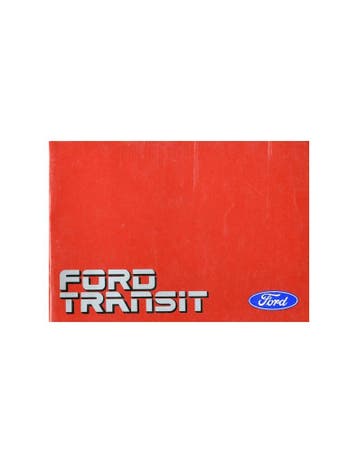 1990 FORD TRANSIT INSTRUCTIEBOEKJE NEDERLANDS, Ophalen of Verzenden