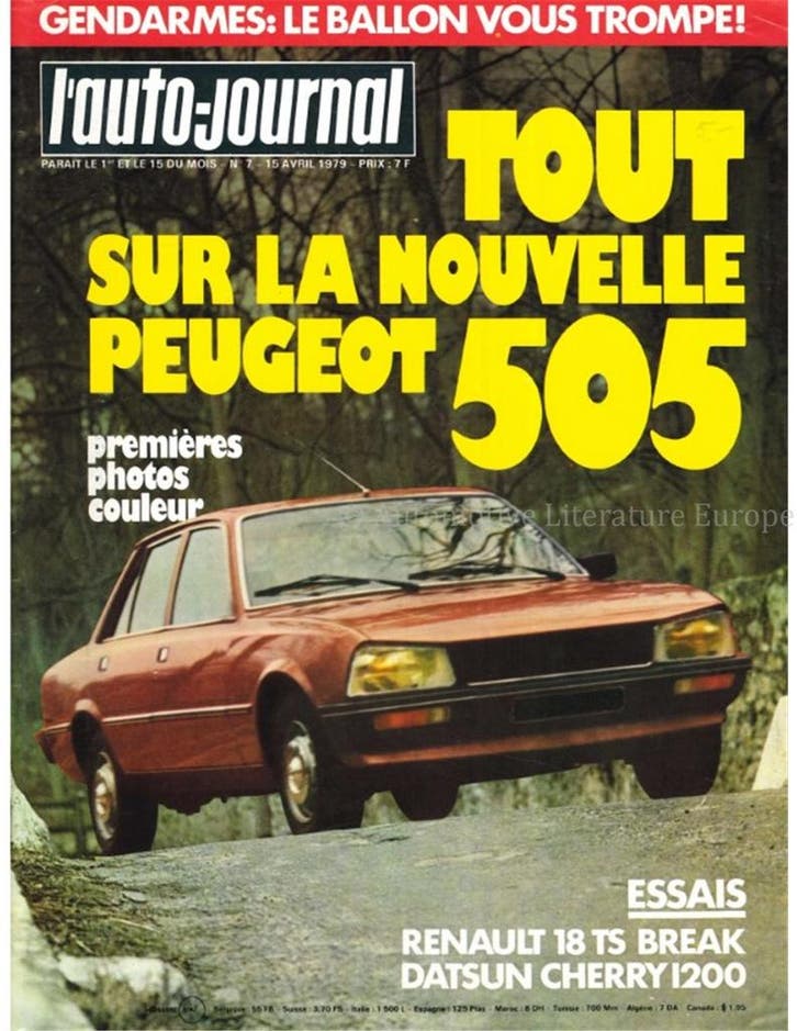 1979 LAUTO-JOURNAL MAGAZINE 07 FRANS, Boeken, Auto's | Folders en Tijdschriften