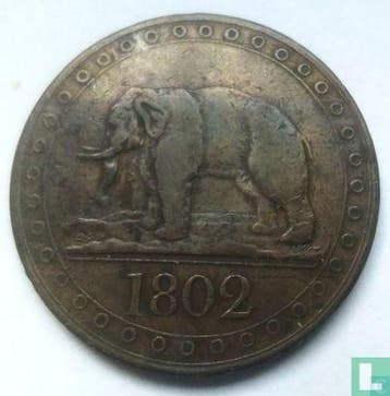 Ceylon 1/48 rixdollar 1802, Verzenden, Losse munt