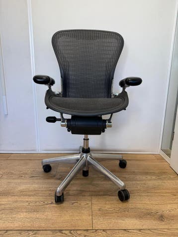 Opgeknapte Herman Miller Aeron Bureaustoel - Chrome Details, Verzenden, Bureaustoel