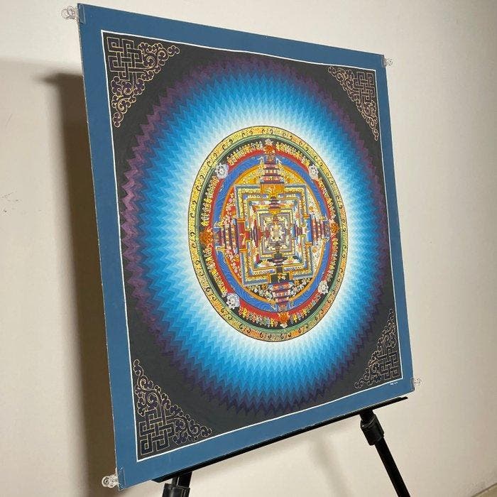 55 cm - Painting of Tibetan Tradition - Mandala, Antiquités & Art, Art | Objets design