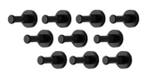 Set van 10 metalen kledinghaken, kapstok, zwart, Verzenden
