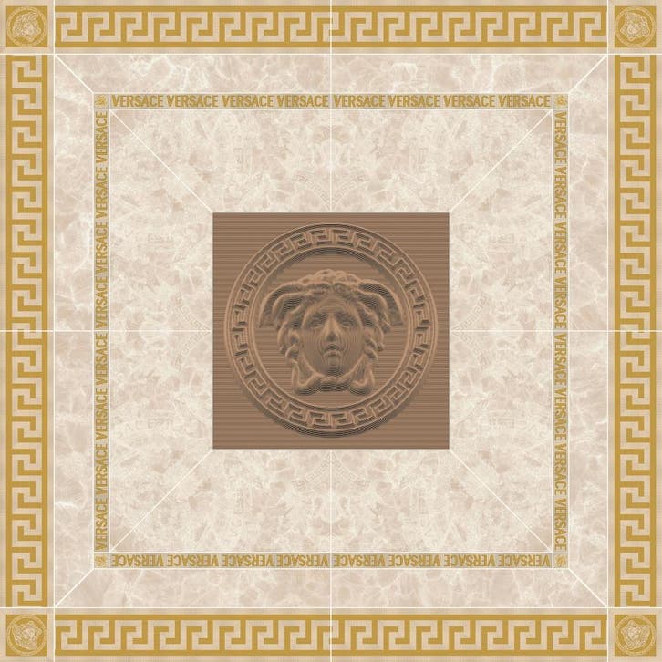 VERSACE Rosone Miele / Oro 120x120 DECORTEGEL / Vloertegel, Doe-het-zelf en Bouw, Tegels, Ophalen of Verzenden