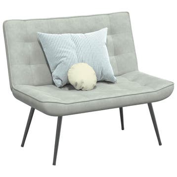 vidaXL Bankje 110x74x84 cm fluweel lichtgrijs, Verzenden, Nieuw