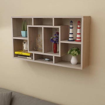 vidaXL Muurkast 8 compartimenten eikenkleur, Verzenden, Nieuw