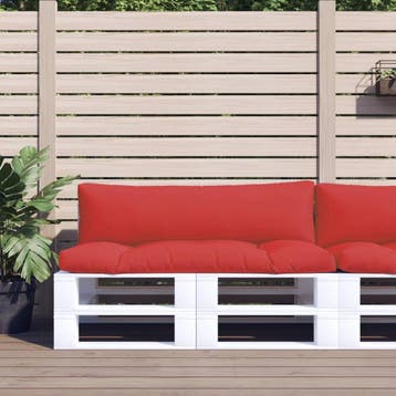 vidaXL Palletkussens 2 st stof rood, Verzenden, Nieuw