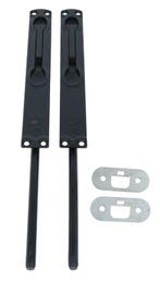 Set van 2 Kantschuiven 202 mm zwart