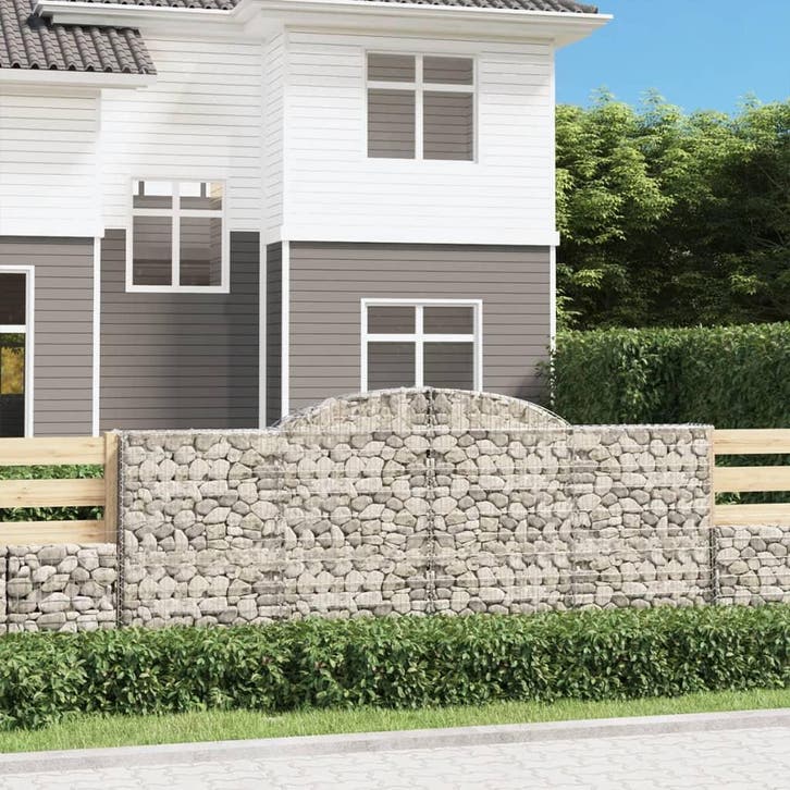 vidaXL Schanskorf gewelfd 300x30x120/140 cm gegalvaniseerd, Jardin & Terrasse, Pots de fleurs, Envoi