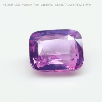 1 pcs Roze, Paars Saffier - 1.51 ct - Antwerp Laboratory for, Nieuw