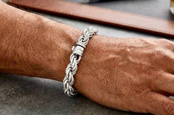 Zonder minimumprijs - Armband Zilver - 4.25ct. tw. Saffier, Nieuw