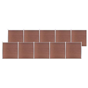 vidaXL Schutting 1737x186 cm HKC bruin, Verzenden, Nieuw