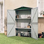 vidaXL Tuinschuur 116x45x175 cm gegalvaniseerd staal groen, Verzenden, Nieuw