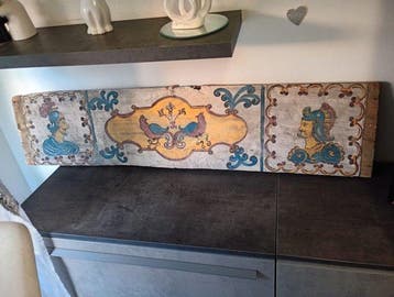 Ornement décoratif - Panneau décoratif en bois ancien pour, Antiquités & Art