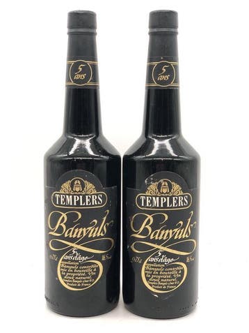 2 x 75cl Banyuls Terre de Templiers/Templers (5 years bar..., Ophalen of Verzenden, Rode wijn