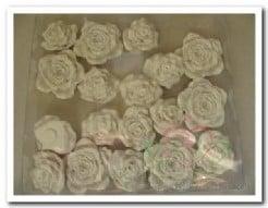 Bloemen Wit Polyresin doosje 18 stuks, Nieuw