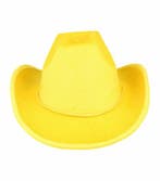 Cowboyhoed - Western Hoed - Velvet - One Size - Geel