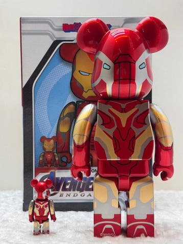 Medicom Toy - BE@RBRICK 400% & 100% Iron Man Mark 85, Antiek en Kunst