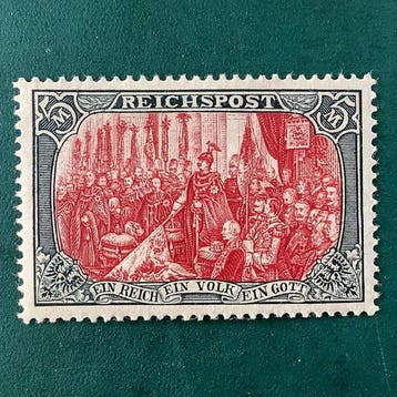 Duitse Rijk 1900 - 5 Mark Reichspost met goede centrage - MH, Gestempeld