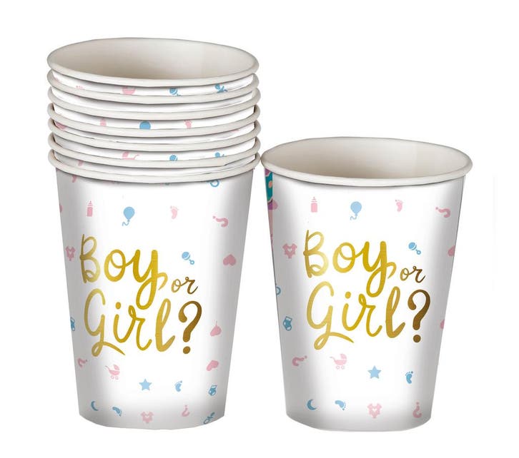 Gender Reveal Bekers 200ml 6st, Hobby & Loisirs créatifs, Articles de fête, Envoi