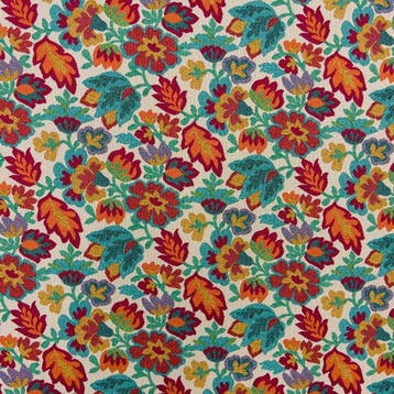 BA271 - Tissu Gobelin « Floral Folk » – Motif Floral, Antiquités & Art