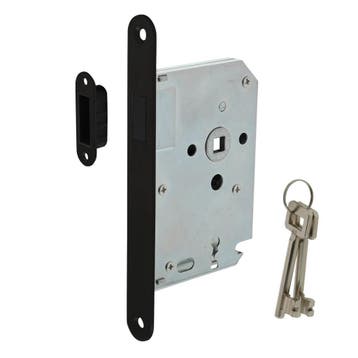 Woningbouw magneet klavier dag- en nachtslot zwart 55mm -..., Ophalen of Verzenden, Nieuw, Overige materialen, Slot