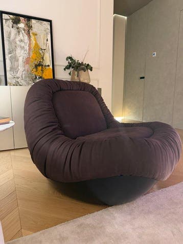 BAXTER - Fauteuil - BARRET POLTRONA - Suède - Draaifauteuil, Maison & Meubles