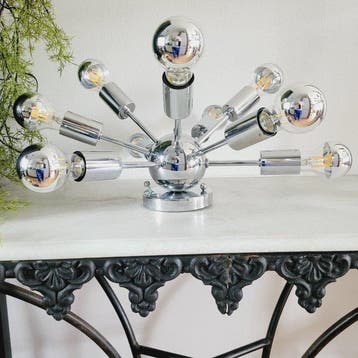 Plafondlamp - Sputnik Design, Negen Fittingen, 1980 -