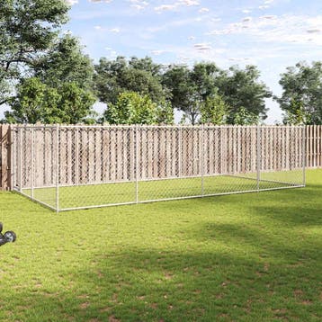 vidaXL Hondenkennel voor buiten 7,6x3,8x1,9 m, Verzenden, Nieuw