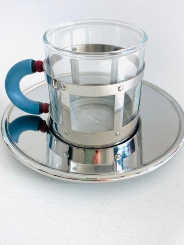 Alessi - Michael Graves - Service à café (2) - Acier, Verre,