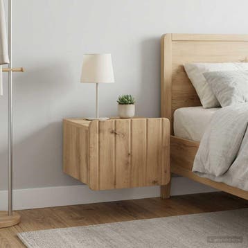vidaXL Muurbevestigde Nachttafel 2 st Artisanaal eiken, Verzenden, Nieuw