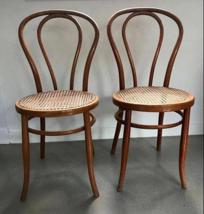 Michael Thonet - Stoel (2) - Beuken - Thonet stijl twee, Antiek en Kunst, Kunst | Designobjecten
