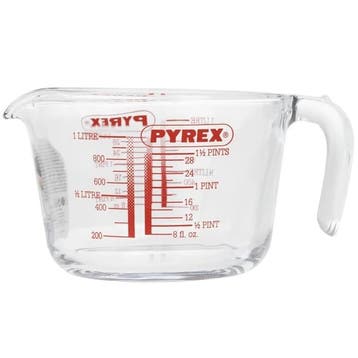 Maatbeker | Glas | 1L | Maatverdeling | 155x110x210(h)mm, Verzenden, Nieuw in verpakking
