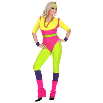 Aerobics Kostuum Gekleurd Dames, Verzenden, Nieuw