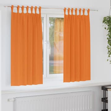 vidaXL Blackout Gordijnen met Ringen 2 st Feloranje 175 x, Verzenden, Nieuw