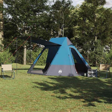 vidaXL Camping Tent 10-persoons Waterdicht Blauw taft, Verzenden, Nieuw