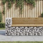 vidaXL Tuinbank schanskorfontwerp 122x71x65,5 cm, Verzenden, Nieuw